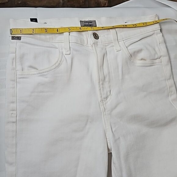 Citizens of Humanity White Drew Flounce High Rise jeans size 25 - Picture 13 of 15